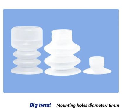 10Pcs/lot Manipulator vacuum suction cup silica gel  resistant suction nozzle pneumatic accessories Head mounting hole 8mm-BOLTTE