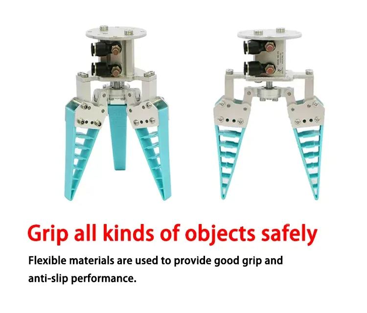 SOVE Steel Pneumatic Gripper Cylinder for Industrial Robotic Arm Mechanic Tools Construction Machinery Parts Robotics Kits