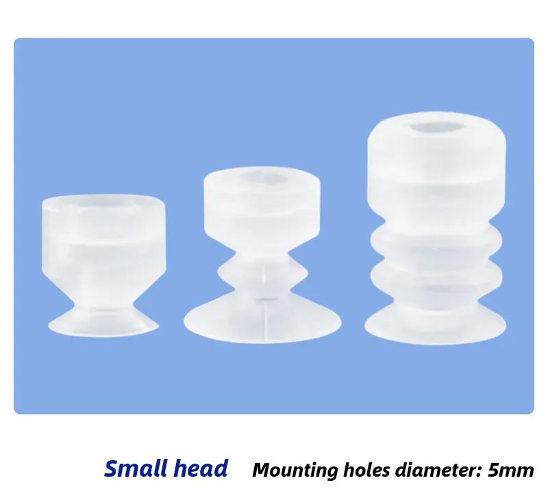 10Pcs/lot Manipulator vacuum suction cup silica gel  resistant suction nozzle pneumatic accessories Head mounting hole 5mm