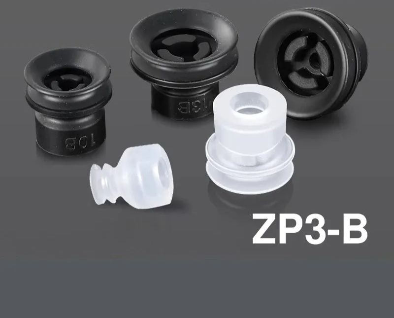 Pneumatic Vacuum Suction Cup Auto Sucker Silicone/NBR Nozzle Double Layers ZP3 Injection Molding Machine Manipulator Accessory-BOLTTE