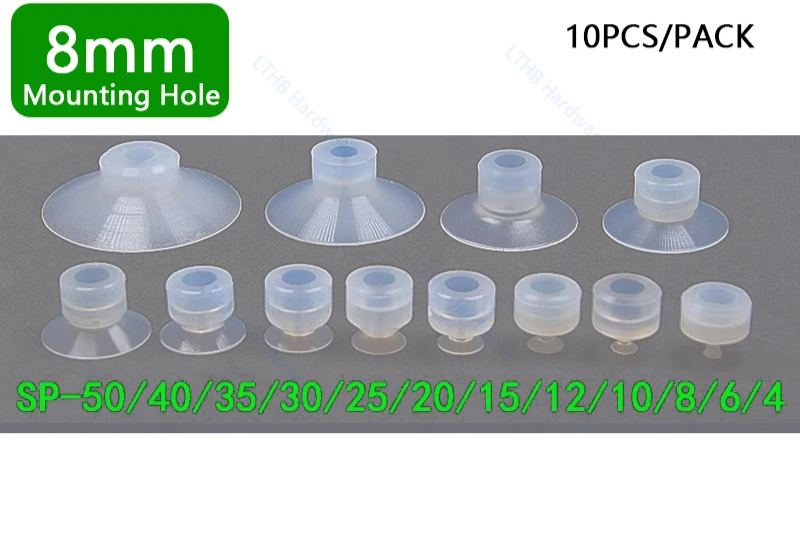 Pneumatic Suction Cup SP Single Layer Silicone Rubber 8mm Mounting Hole Sucker Big Head Injection Molding Machine Manipulator-BOLTTE
