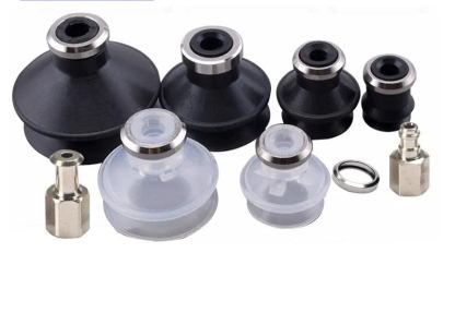 10PCS Pneumatic Vacuum Suction Cup with Holder Ring SMC Type ZP-B Two Layers Organ Nozzle Sucker NBR/ Silicone Manipulator Parts-BOLTTE