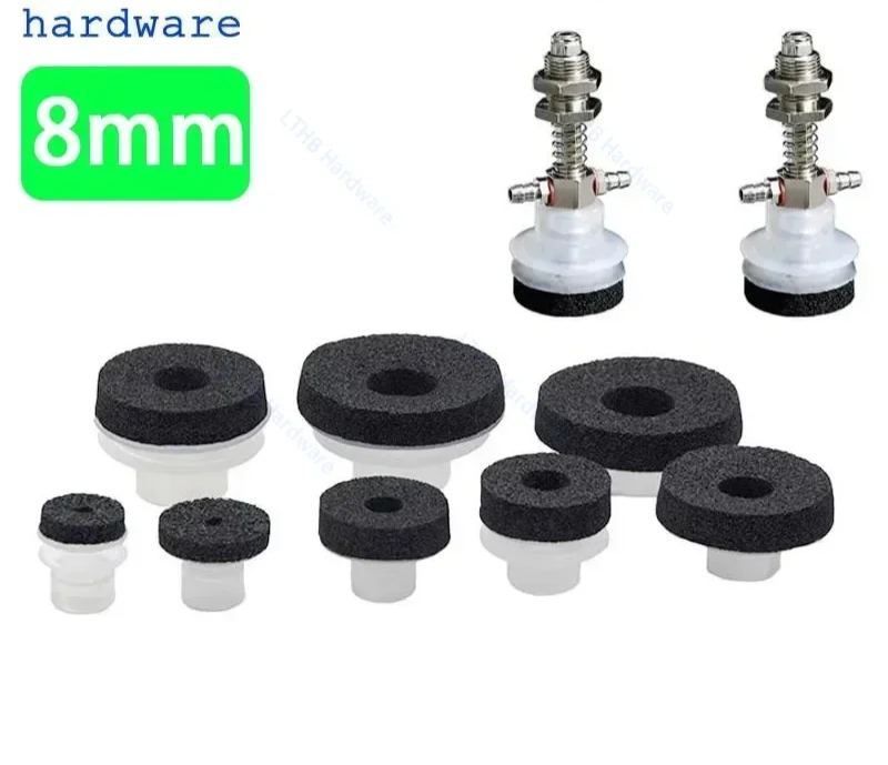5PCS    Pneumatic Vacuum Suction Cup Sponge Sucker Silicone Nozzle 8mm Mounting Hole Robot Injection Manipulator Part for Rough Surfaces-BOLTTE