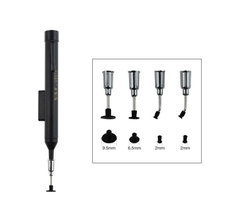 Anti-satic IC Pick-up Vacuum Sucker Pen + 4 Suction Headers for BGA SMD Work Reballing Aids-BOLTTE