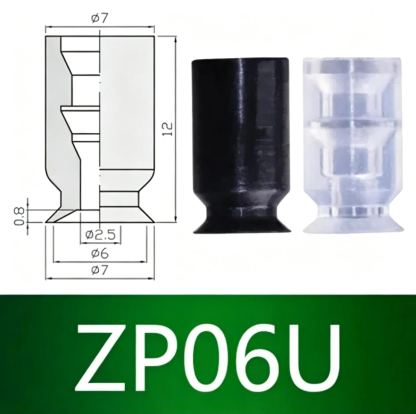 10pcs  ZP Series Vacuum Suction Cup ZP01U Film Type with M5 Connector Pneumatic Manipulator Accessories-BOLTTE