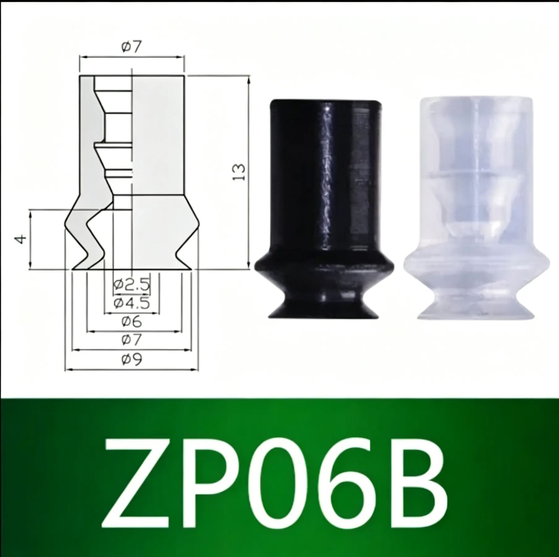 10pcs  ZP Series Vacuum Suction Cup ZP01U Film Type with M5 Connector Pneumatic Manipulator Accessories-BOLTTE