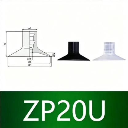 10pcs  ZP Series Vacuum Suction Cup ZP01U Film Type with M5 Connector Pneumatic Manipulator Accessories-BOLTTE