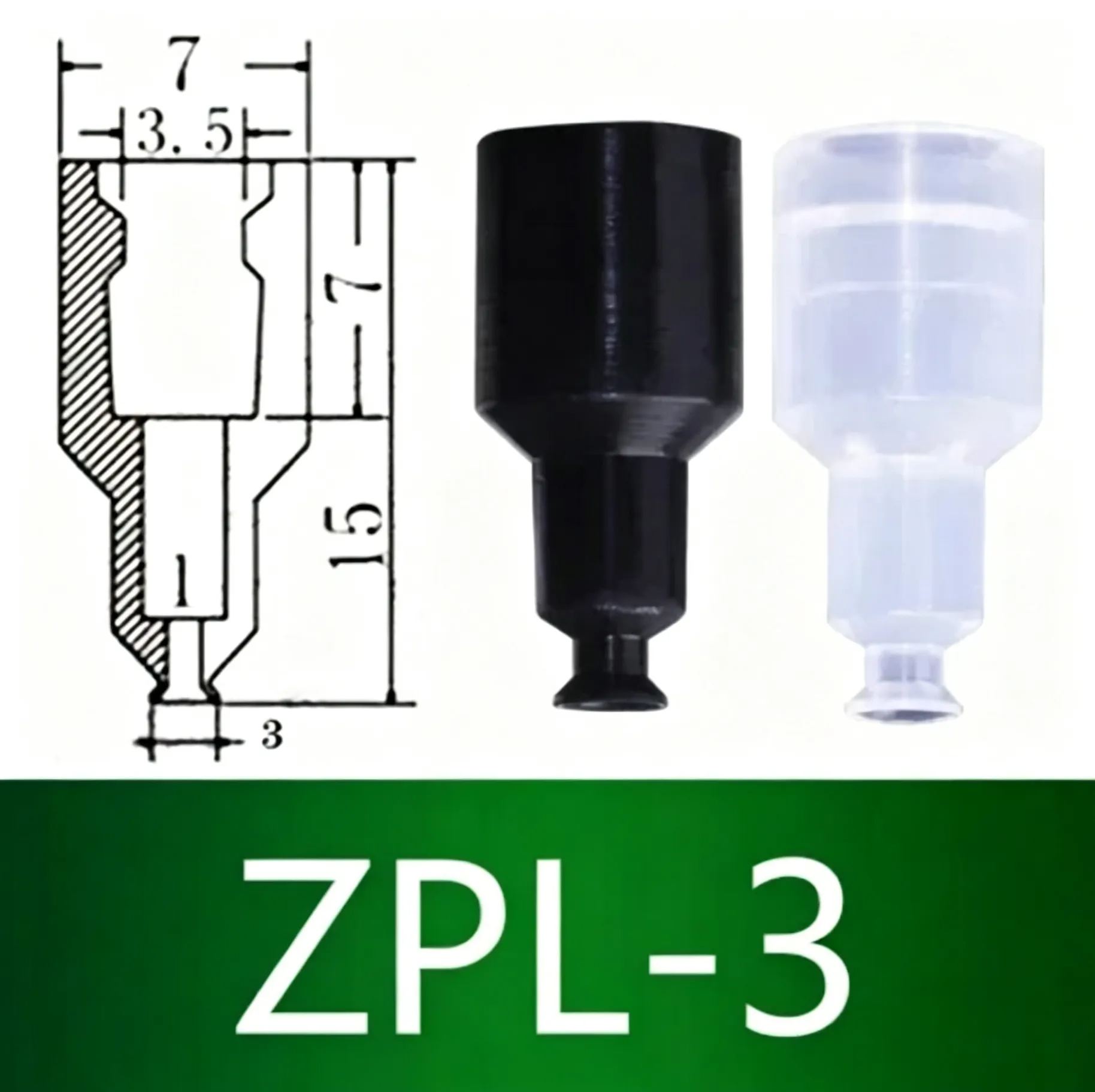 10pcs  ZP Series Vacuum Suction Cup ZP01U Film Type with M5 Connector Pneumatic Manipulator Accessories-BOLTTE