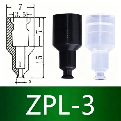 10pcs  ZP Series Vacuum Suction Cup ZP01U Film Type with M5 Connector Pneumatic Manipulator Accessories-BOLTTE