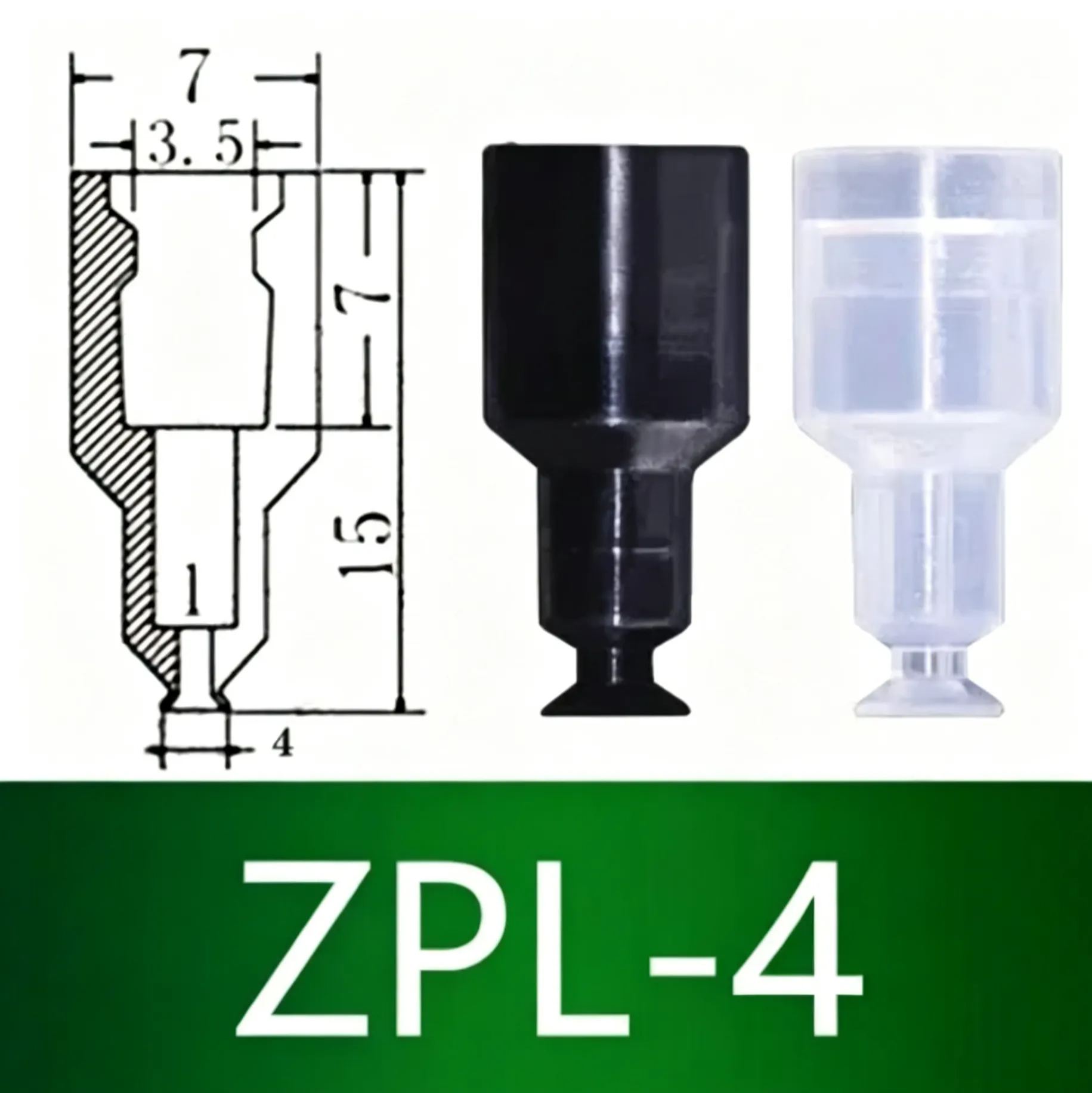 10pcs  ZP Series Vacuum Suction Cup ZP01U Film Type with M5 Connector Pneumatic Manipulator Accessories-BOLTTE
