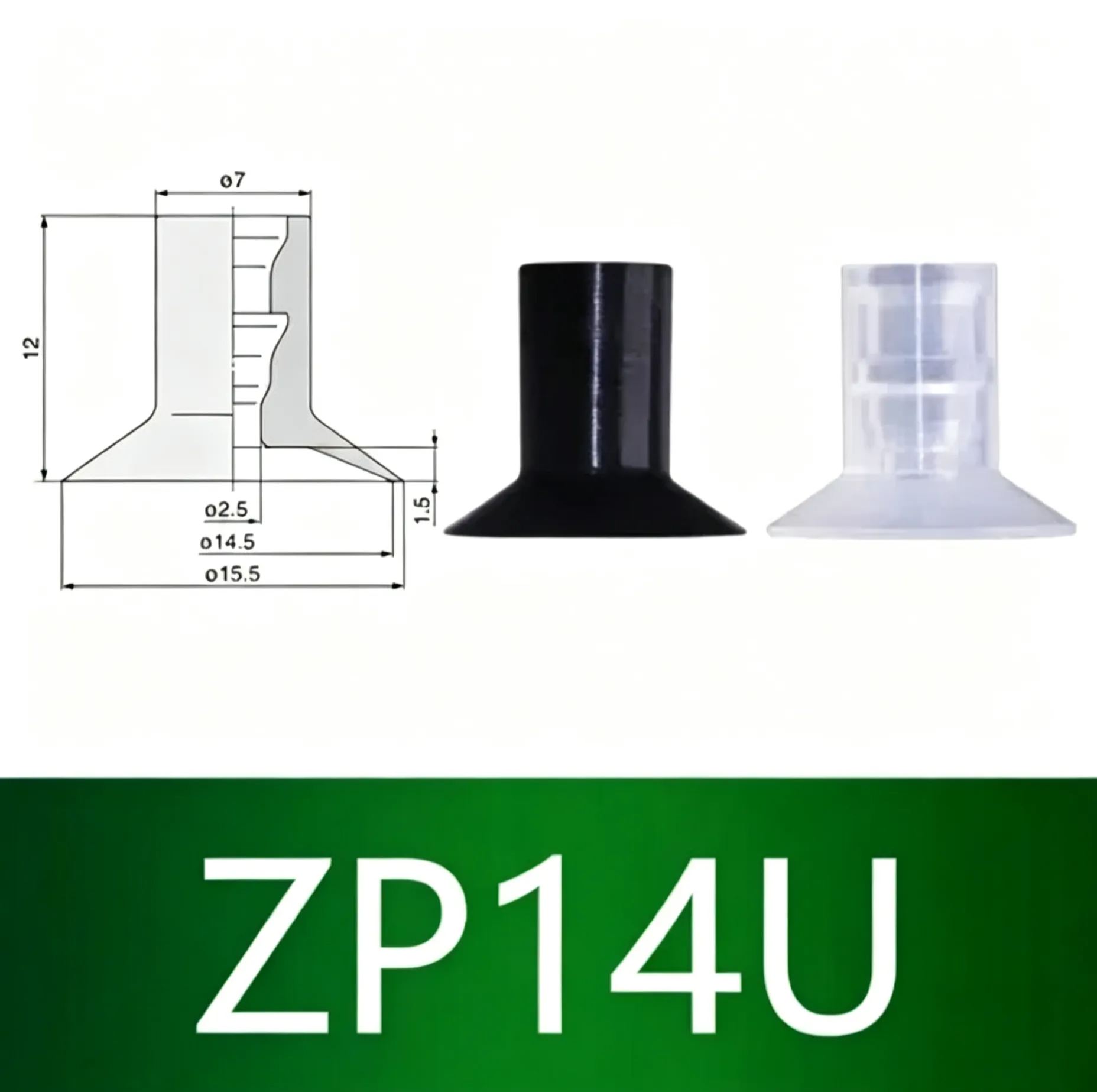 10pcs  ZP Series Vacuum Suction Cup ZP01U Film Type with M5 Connector Pneumatic Manipulator Accessories-BOLTTE