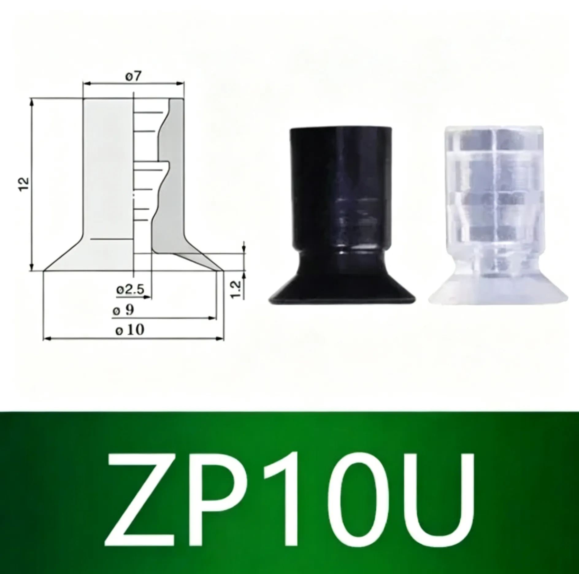 10pcs  ZP Series Vacuum Suction Cup ZP01U Film Type with M5 Connector Pneumatic Manipulator Accessories-BOLTTE