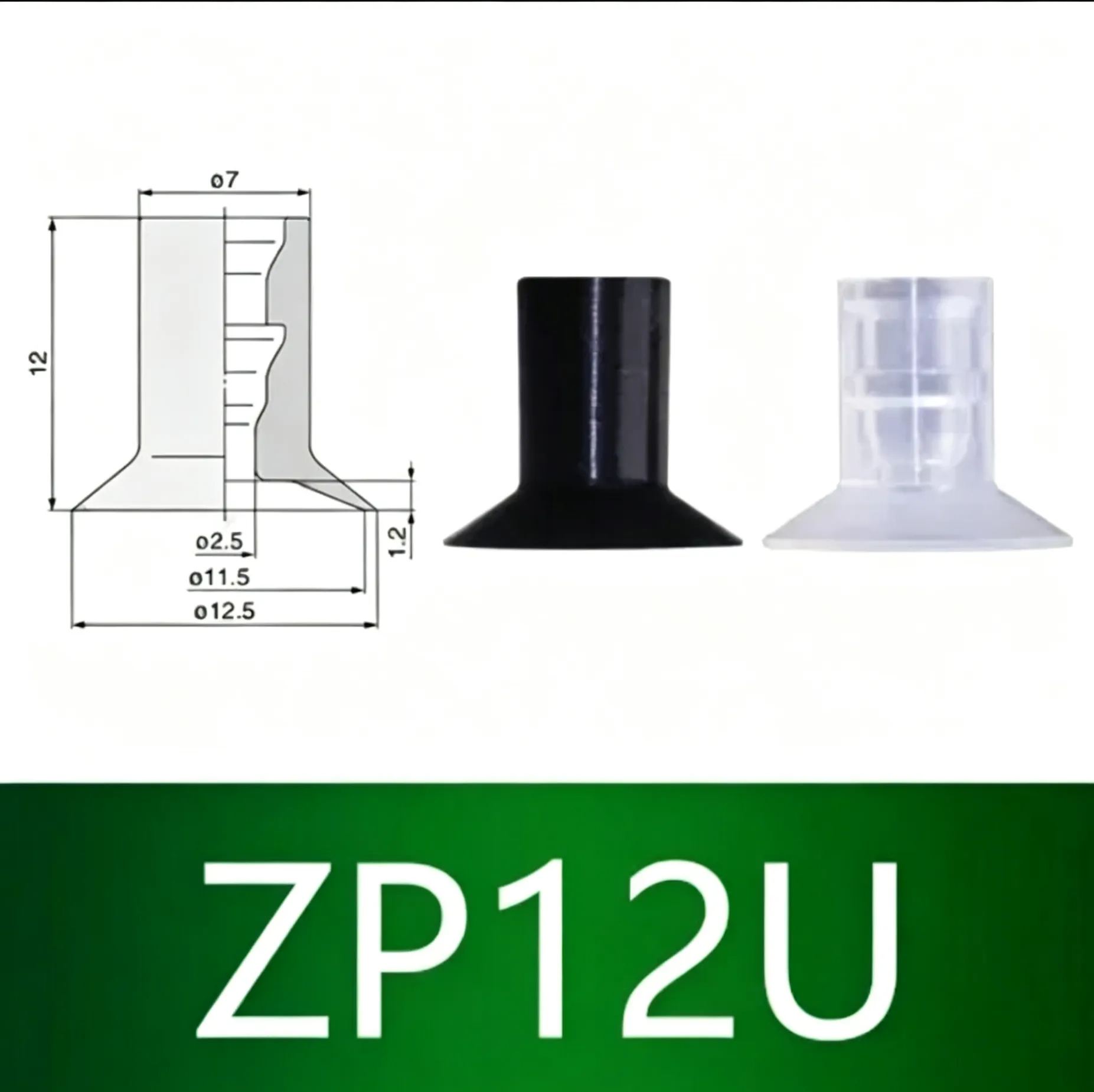 10pcs  ZP Series Vacuum Suction Cup ZP01U Film Type with M5 Connector Pneumatic Manipulator Accessories-BOLTTE