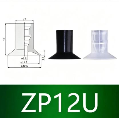 10pcs  ZP Series Vacuum Suction Cup ZP01U Film Type with M5 Connector Pneumatic Manipulator Accessories-BOLTTE