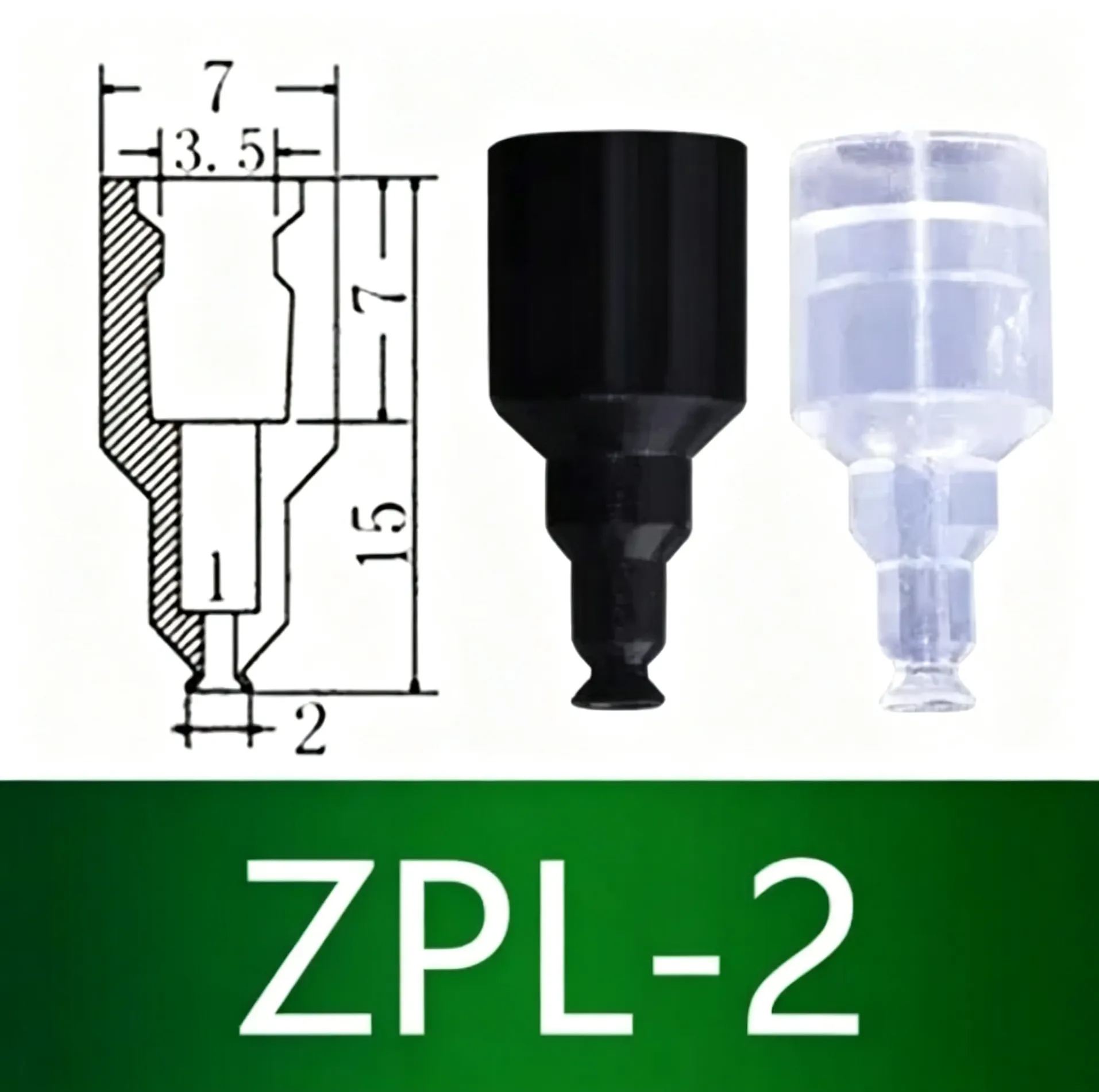 10pcs  ZP Series Vacuum Suction Cup ZP01U Film Type with M5 Connector Pneumatic Manipulator Accessories-BOLTTE