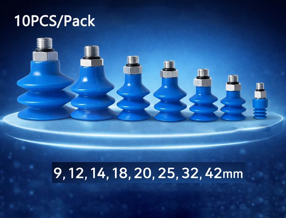 10PCS Pneumatic Vacuum Sucker FG Series with Fittings M5/G1/8 /G1/4 Silicone Suction Cup Injection Molding Machine Accessories-BOLTTE