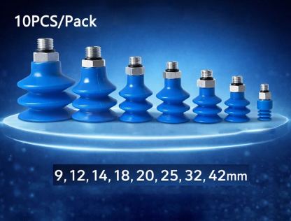10PCS Pneumatic Vacuum Sucker FG Series with Fittings M5/G1/8 /G1/4 Silicone Suction Cup Injection Molding Machine Accessories-BOLTTE