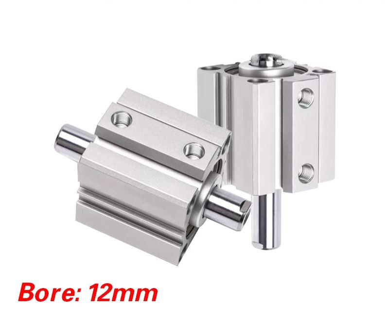SDAD cylinder bore 12 stroke 5 / 10 / 15 / 20 / 25 / 30mm airtac type double sides out