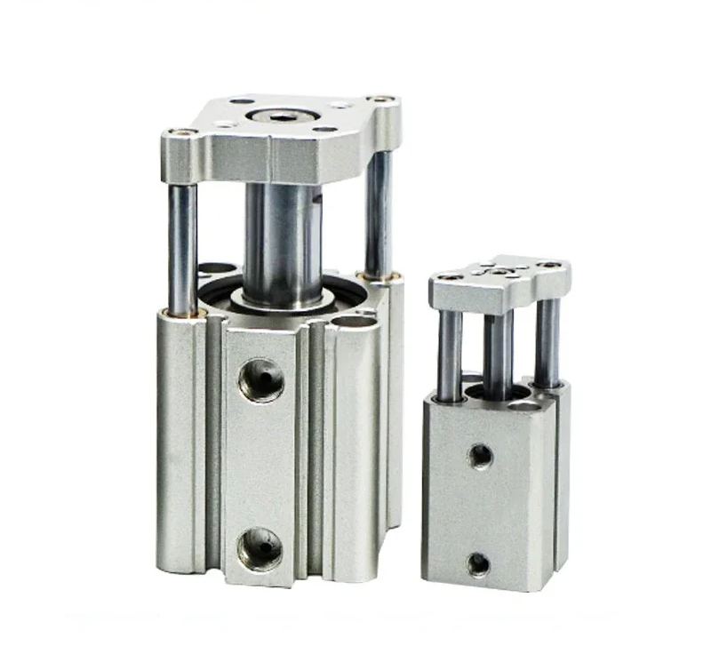 Air cylinder CQMB bore 20 Double Acting compact pneumatic rod guide cylinderstroke 5/10/15/20/25/30/35/40/45/50mm-BOLTTE
