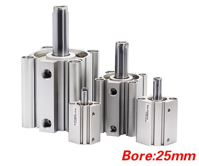 Double Acting CQ2B / CDQ2B with magnet bore 25mm stroke 5-50mm single rod compact air cylinder-BOLTTE