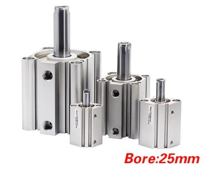 Double Acting CQ2B / CDQ2B with magnet bore 25mm stroke 5-50mm single rod compact air cylinder-BOLTTE