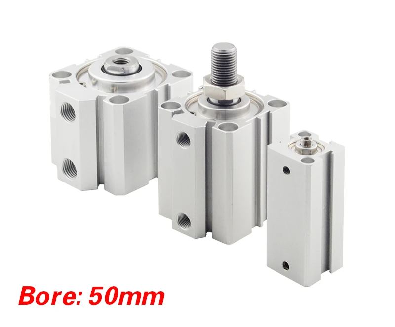 SDA 50 series  Pneumatic Compact air Cylinder Bore to 5 10 15 20 25 30 35 mm  Stroke High quality double acting cylinder