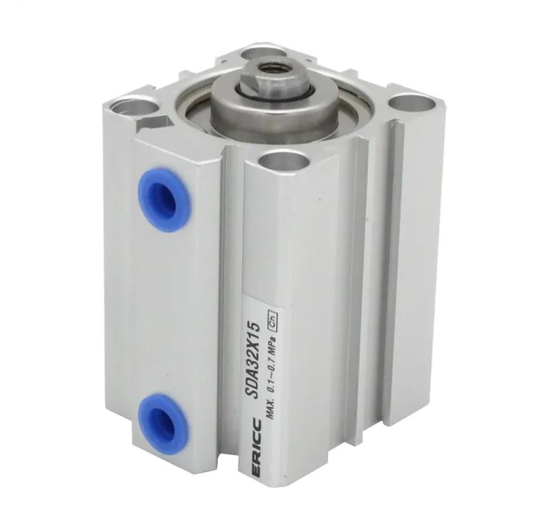 SDA 20mm series Pneumatic Compact air Cylinder Bore to 5 10 15 20 25 30 35 mm Stroke High quality double acting cylinder