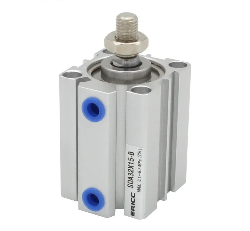 SDA 20mm series Pneumatic Compact air Cylinder Bore to 5 10 15 20 25 30 35 mm Stroke High quality double acting cylinder