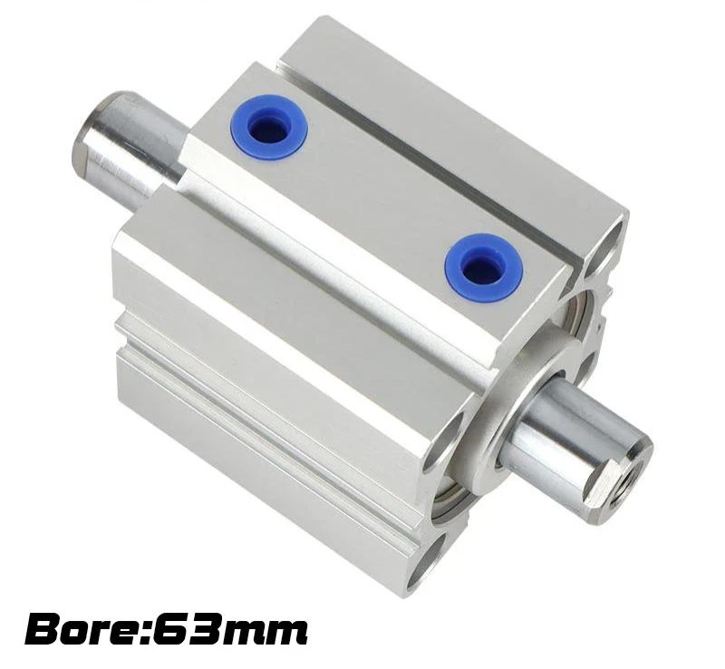 SDAD63 Double-headed SDAD63X5X10X15X20X25X30X35X40X45X50X75-B double-out thin cylinder SDAD63