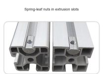 Original extrusion-slot installation example; extrusions and bolts not supplied