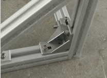 Original angled profile-frame assembly reference; extrusions and bolts not included
