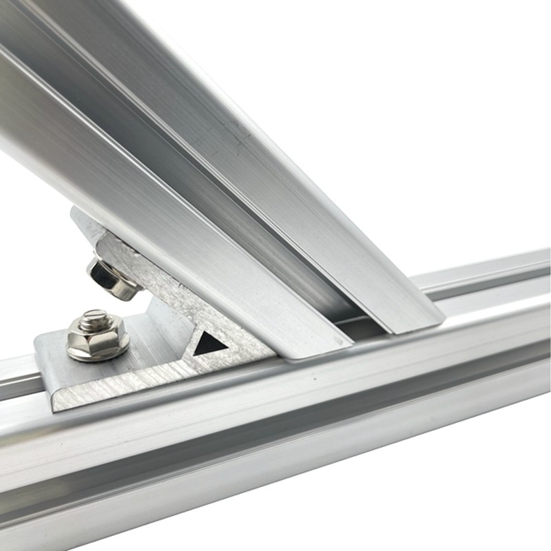 Original angled extrusion-frame installation close-up; extrusions and fasteners not included