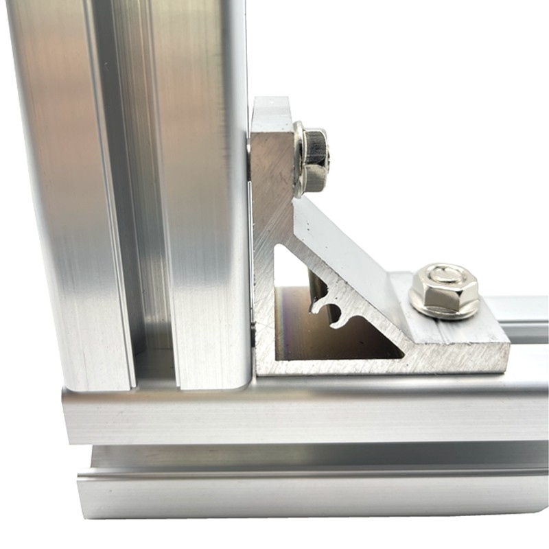 Original extrusion-frame installation close-up; extrusions and fasteners not included