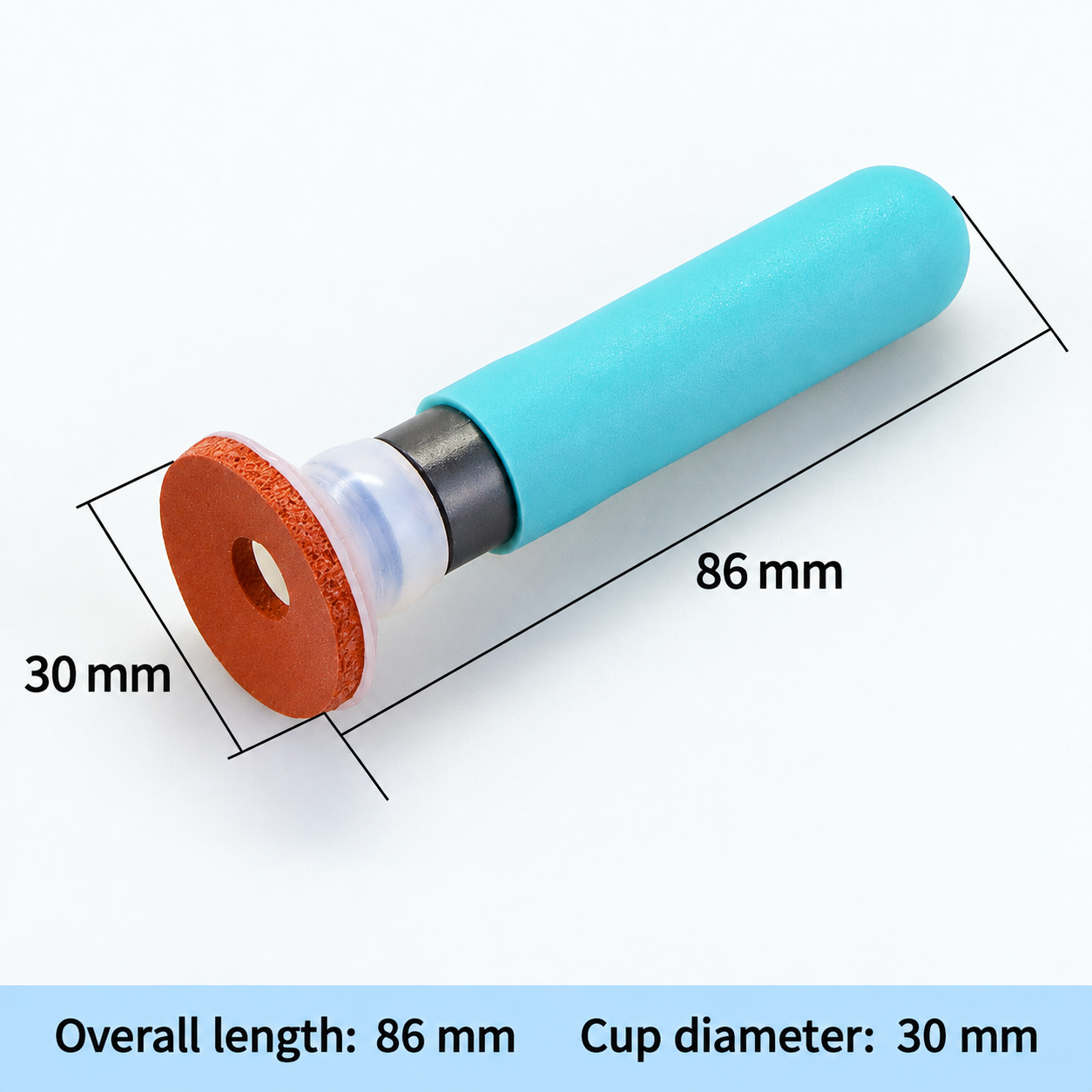 30 mm cup diameter and 86 mm overall pen length