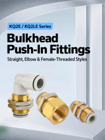 KQ2E KQ2LE Bulkhead Pneumatic Push-In Fittings, 4-16 mm bulkhead pneumatic fitting