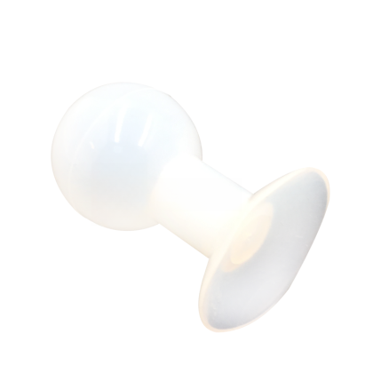 White Silicone Vacuum Pickup Bulbs, Standard & Smooth, 20–65 mm