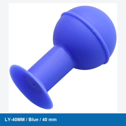 LY-40MM Long-Stem Manual Vacuum Pickup Bulbs, Blue & Black, 40 mm