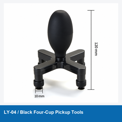 LY-04 Black Antistatic Four-Cup Vacuum Pickup Tools, 10-50 mm