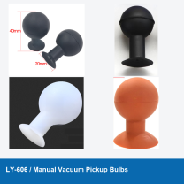 LY-606 Manual Vacuum Pickup Bulbs, Standard, Smooth & Long-Stem, 20-65 mm