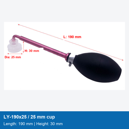 LY-190x25 Long-Stem Vacuum Pickup Tool, 190 mm / 25 mm Cup