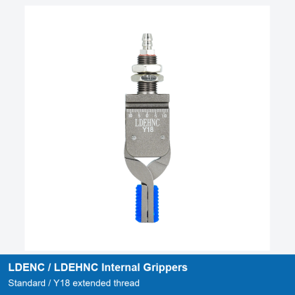 LDENC LDEHNC Linked Pneumatic Internal Grippers, Standard and Y18 Extended Thread
