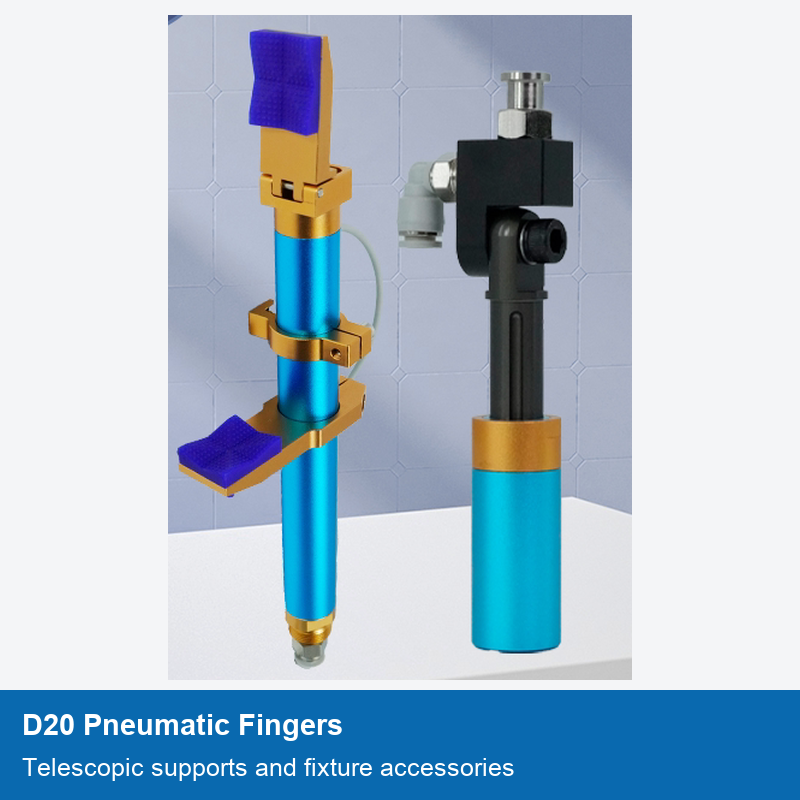 D20 Pneumatic Fingers, Telescopic Supports and Fixture Mounting Accessories