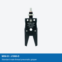 MINI-A and MINI-D Pneumatic Grippers, Standard, Shaped and Silicone-Padded Jaws