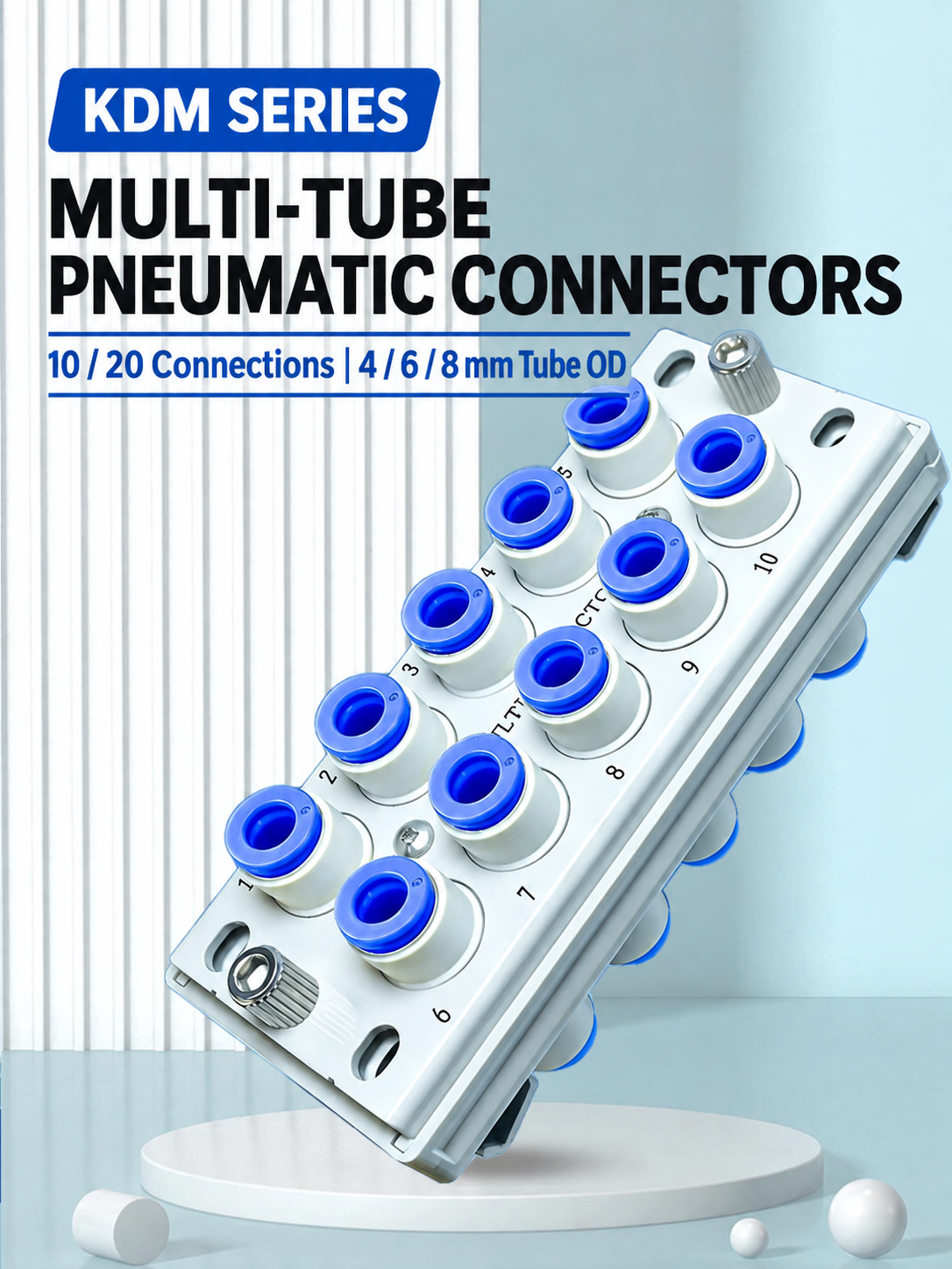 KDM Series Multi-Tube Pneumatic Connectors