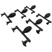 Real black dual-cup vacuum pickup tool family on white background