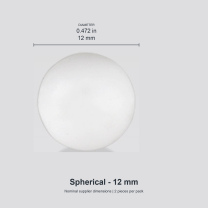Spherical Diameter 12 mm / approx. Dia. 0.472 in (2 pcs) original nominal mm/in photograph