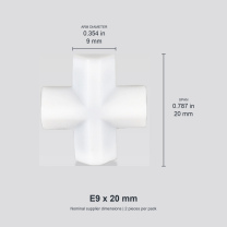 Cross E9 x 20 mm / approx. 0.354 x 0.787 in (2 pcs) original nominal mm/in photograph