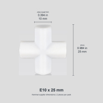Cross E10 x 25 mm / approx. 0.394 x 0.984 in (2 pcs) original nominal mm/in photograph