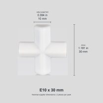 Cross E10 x 30 mm / approx. 0.394 x 1.181 in (2 pcs) original nominal mm/in photograph