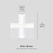 Cross E10 x 35 mm / approx. 0.394 x 1.378 in (2 pcs) original nominal mm/in photograph